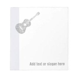 Guitar Logotyp och Slogan Anteckningsblock