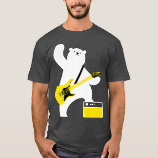 Guitar Lover Bear Playing Bass Guitar Guitarists M T Shirt