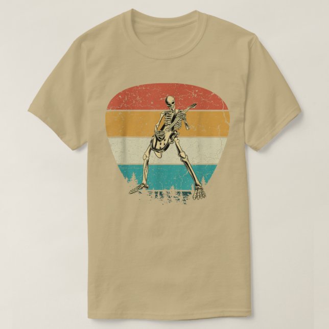 Guitar Lover Skeleton playing guitar Acoustic Clas T Shirt (Design framsida)