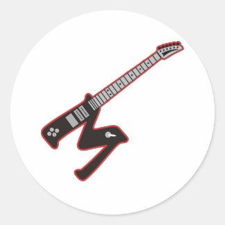 Guitar M Runt Klistermärke