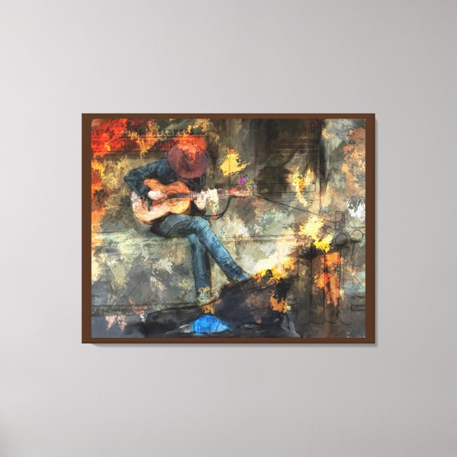 Guitar Man Canvastryck (Framsida)