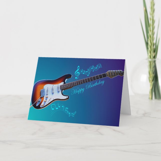 Guitar Man Kort (Framsida)