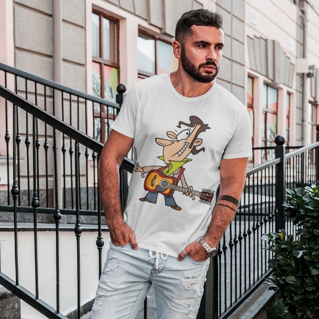 Guitar Man Rockstar T Shirt (Skapare uppladdad)