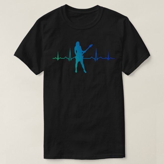 Guitar Manar Electric Guitar Acoustic T Shirt (Design framsida)