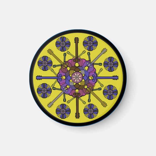 Guitar Mandala Magnet (Framsidan)