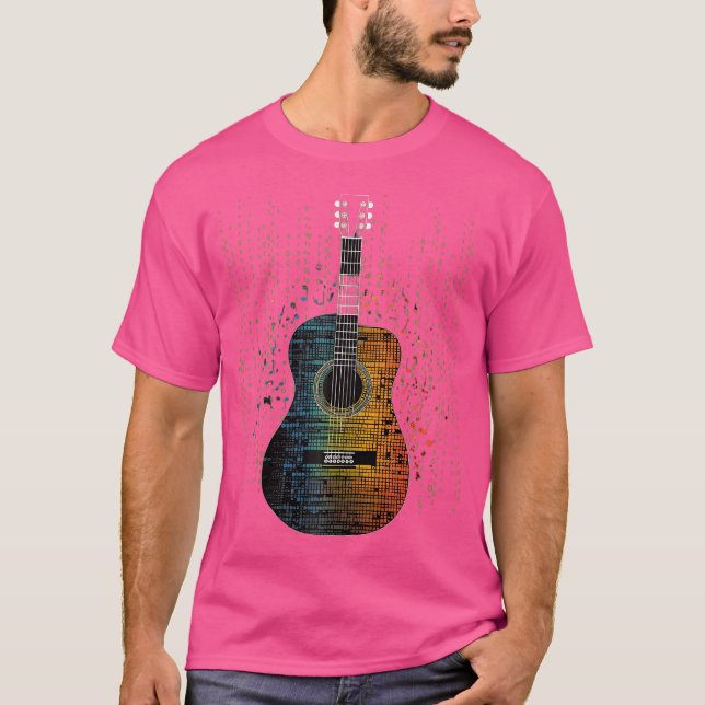 Guitar Matrix Stil Player Guitarist Band T Shirt (Framsida)