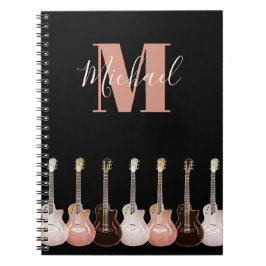Guitar Monogram för musiker Anteckningsbok
