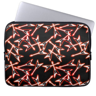 Guitar Mönster, Red and Black Heavy Metall Electri Laptop Fodral
