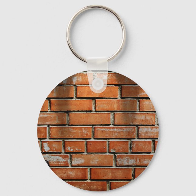 Guitar mot Brick Wall Nyckelring (Framsida)