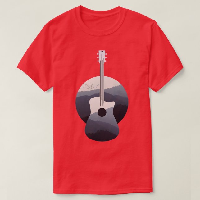 Guitar Mountains T Shirt (Design framsida)
