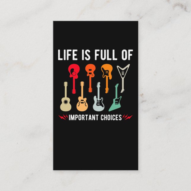 Guitar Music Älskare Acoustic Electric Guitarist Visitkort (Framsida)