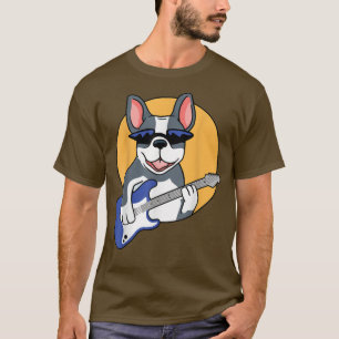 Guitar Music Älskare Fransk Bulldog Frenchie Guita T Shirt