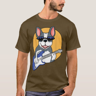 Guitar Music Älskare Fransk Bulldog Frenchie Guita T Shirt