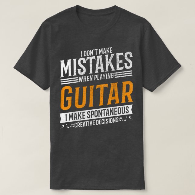 Guitar Music Älskare Kreativ Guitar Player T Shirt (Design framsida)