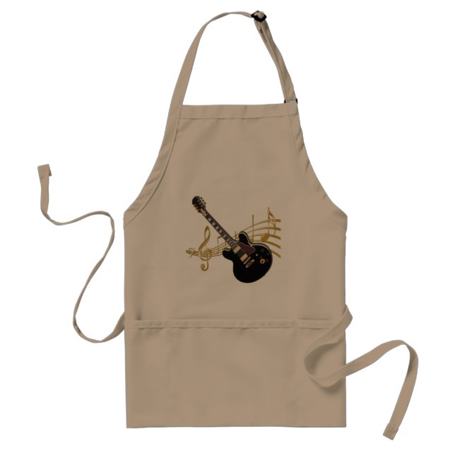 Guitar Music Apron Förkläde (Framsidan)