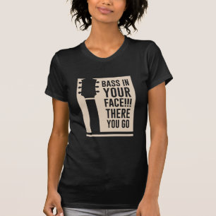 Guitar Music Bass i Ansikte T Shirt