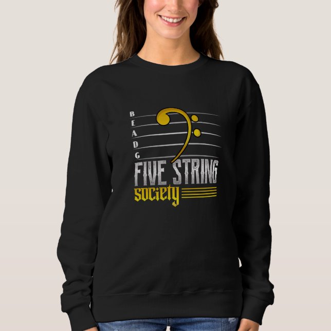 Guitar Music Fem Strings Society T Shirt (Framsida)