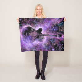 Guitar Music Fleece Blanket Lila