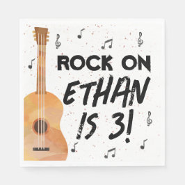 Guitar Music Födelsedagsfest Papper Napkins Pappersservett