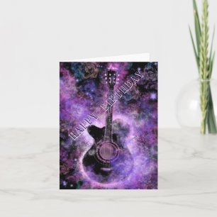 Guitar Music Grattis på födelsedagen-kort Kort