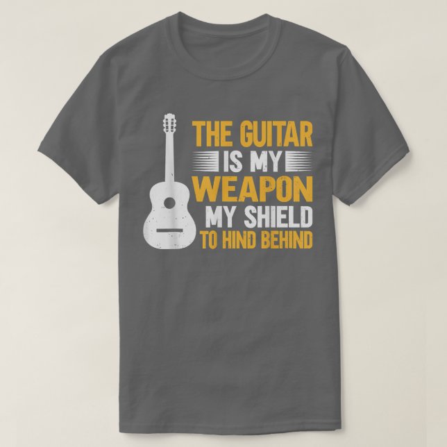 Guitar Music Guitarist mitt vapen, min sköld för a T Shirt (Design framsida)