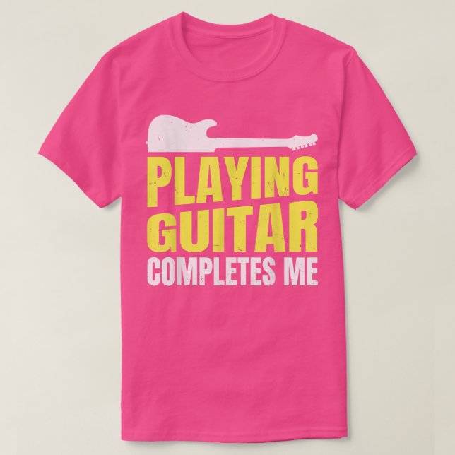 Guitar Music Guitarist spelar Guitar är färdigt mi T Shirt (Design framsida)