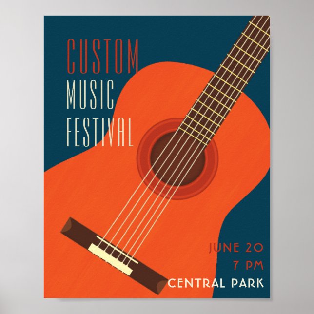 Guitar/Music-illustration Poster (Framsidan)