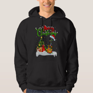 Guitar Music Julafton Dekoration Santa Guitar Chri Hoodie