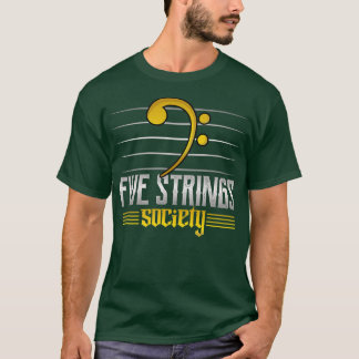 Guitar Music Lover Five Strings Society502 T Shirt