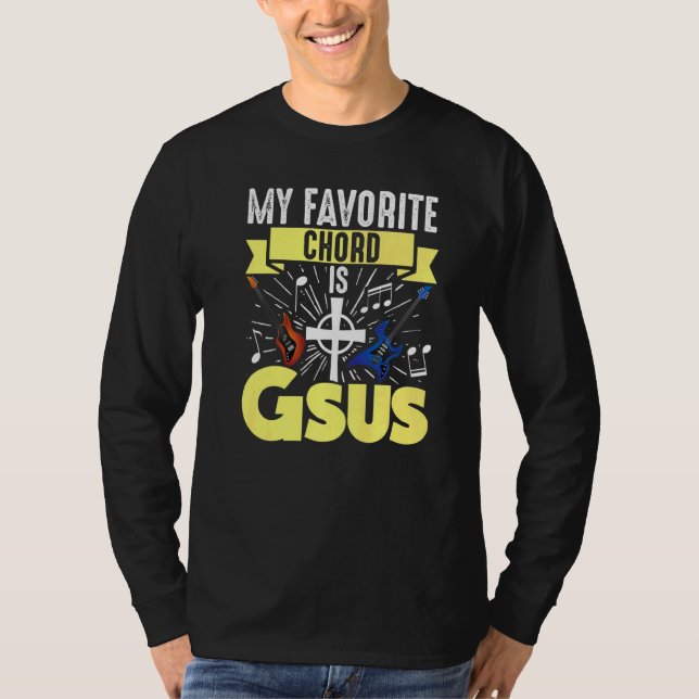 Guitar Music Min favoritchord är Jesus Bible T Shirt (Framsida)