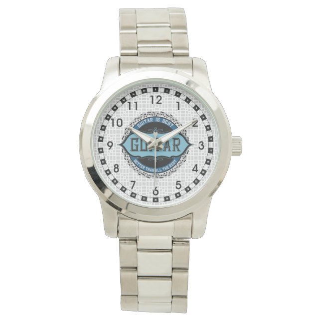 Guitar Music Note-cirkel Armbandsur (Framsida)