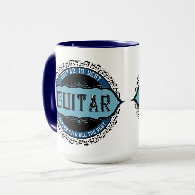 Guitar Music Note-cirkel Mugg (Framsida vänster)