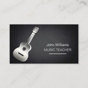 Guitar Music Teacher DJ Player Musician Business Visitkort