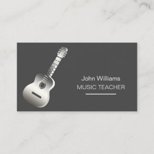 Guitar Music Teacher DJ Player Musician Visitkort