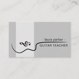 Guitar Music Teacher med akustisk musiker Visitkort