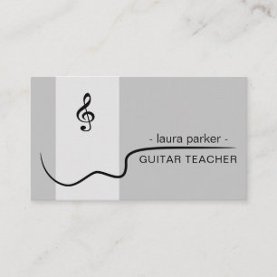 Guitar Music Teacher med akustisk musiker Visitkort