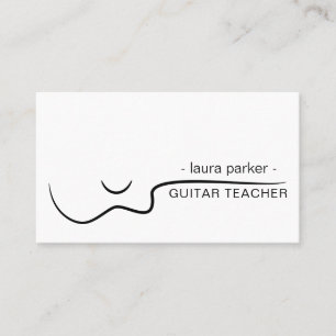 Guitar Music Teacher med akustiska musiker Visitkort