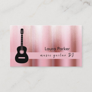 Guitar Music Teacher Ro Guld DJ Player Visitkort