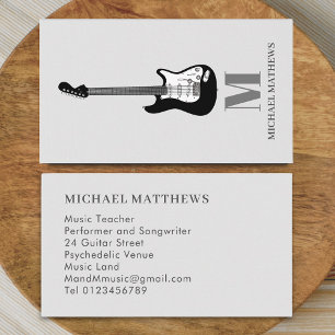 Guitar Music Teacher Visitkort