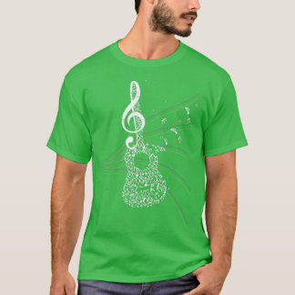 Guitar Music Treble Clef T Shirt