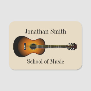 Guitar Musical Design Namn bricka Namnbricka