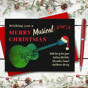 Guitar Musical God jul Personlig Helg Vykort