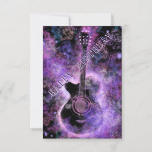 Guitar Musical Grattis på födelsedagen Card Kort