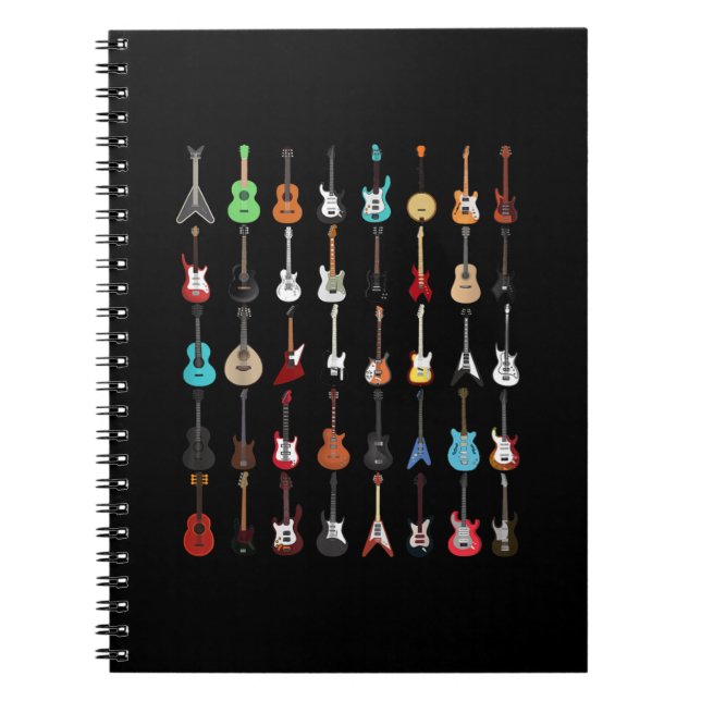 Guitar Musical Instrument Rock and roll Anteckningsbok (Framsidan)