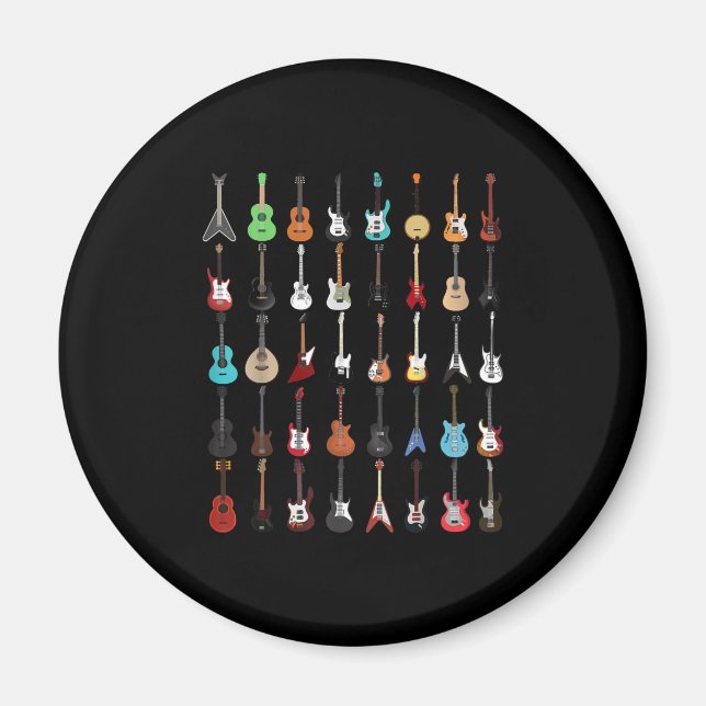 Guitar Musical Instrument Rock and roll Magnet (Framsidan)