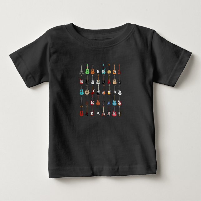 Guitar Musical Instrument Rock and roll T Shirt (Framsida)