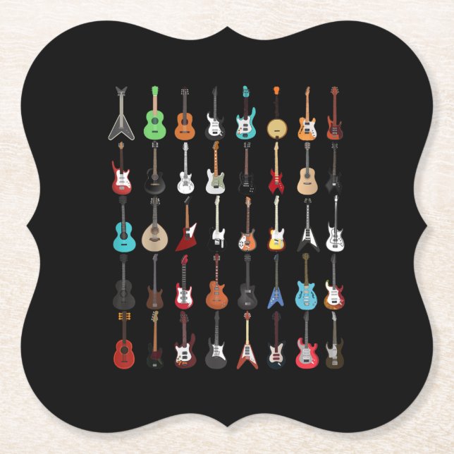 Guitar Musical Instrument Rock and roll Underlägg Papper (Framsida)