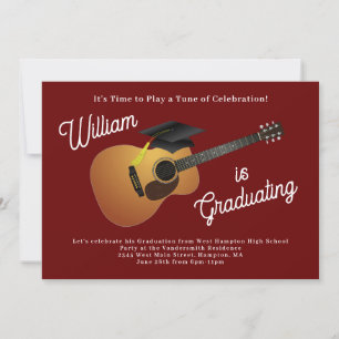 Guitar Musician Studentfest Music Inbjudningar