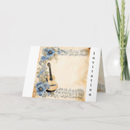 Guitar Musik noter Flowers Blue Inbjudan