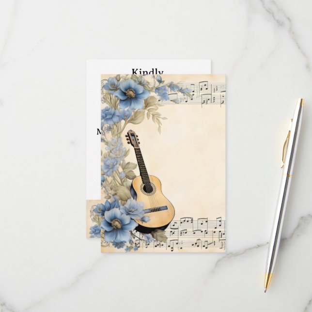 Guitar Musik noter Flowers OSA Kort (Fram/Back In Situ)